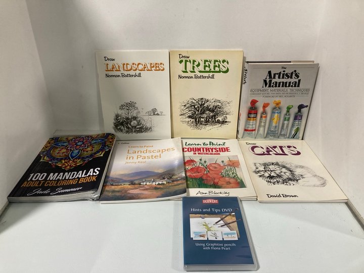 Lot 1372  
            Marchington SR13 - Parcel Delivery Only 

                
A COLLECTION OF ART INSTRUCTION BOOKS AND A DVD: LOCATION - A6