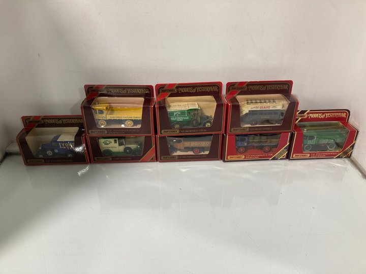 Lot 1378  
            Marchington SR13 - Parcel Delivery Only 

                
8 X MATCHBOX MODELS OF YESTERYEAR DIE-CASE MODEL VEHICLES, ALL BOXED: LOCATION - A6
