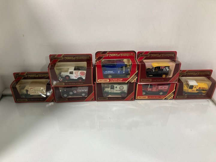 Lot 1379  
            Marchington SR13 - Parcel Delivery Only 

                
8 X MATCHBOX MODELS OF YESTERYEAR DIE-CASE MODEL VEHICLES, ALL BOXED: LOCATION - A6
