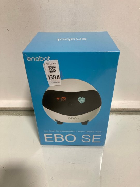 Lot 1388  
            Marchington SR13 - Parcel Delivery Only 

                
ENABOT EBO SE SMART COMPANION ROBOT SECURITY CAMERA (SEALED) - ORIGINAL RRP: £119...