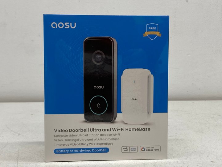 Lot 13  
            Marchington SR13 - Parcel Delivery Only 

                
AOSU VIDEO DOORBELL ULTRA AND WI-FI HOMEBASE (SEALED)-ORIGINAL RRP £92.00: LOCATI...