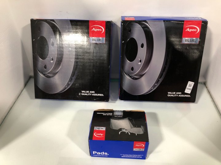 Lot 1448  
            Marchington SR13 - Parcel Delivery Only 

                
3 X ASSORTED APEC BLUE CAR PARTS TO INCLUDE SDK 6066 BRAKE DISC FOR AUDI SEAT SKO...