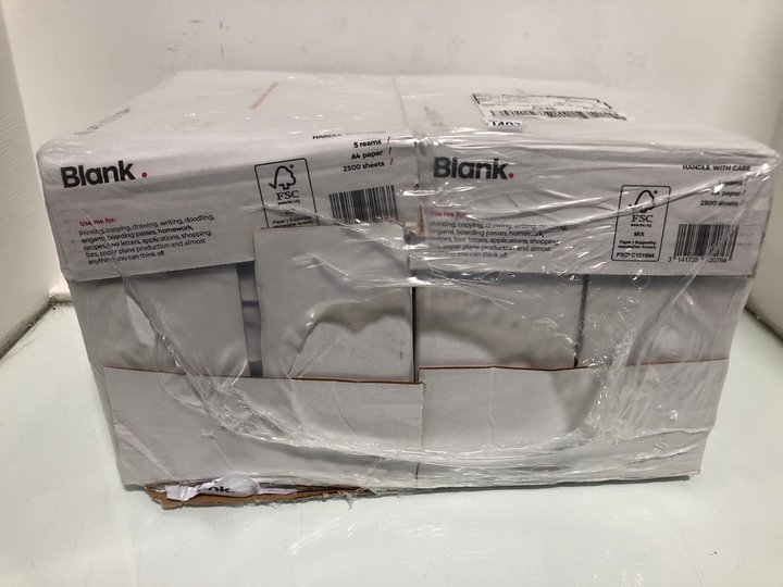 Lot 1492  
            Marchington SR13 - Parcel Delivery Only 

                
2 X BOXES OF BLANK A4 WHITE COPIER PAPER: LOCATION - A1