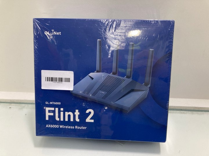 Lot 156  
            Marchington SR13 - Parcel Delivery Only 

                
GL-INET MT6000 FINT 2 AX6000 WIRELESS ROUTER (SEALED)-ORIGINAL RRP £126.00: LOCAT...