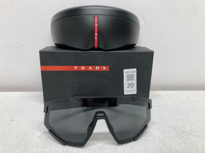 Lot 20  
            Marchington SR13 - Parcel Delivery Only 

                
PRADA LINEA ROSSA PS01YS MENS SPORTS MASK SUNGLASSES IN MATTE BLACK WITH GREY LEN...