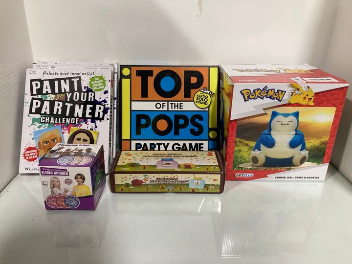 Lot 228  
            Marchington SR13 - Parcel Delivery Only 

                
6 X ASSORTED TOYS TO INCLUDE POKEMON COOKIE JAR: LOCATION - C13