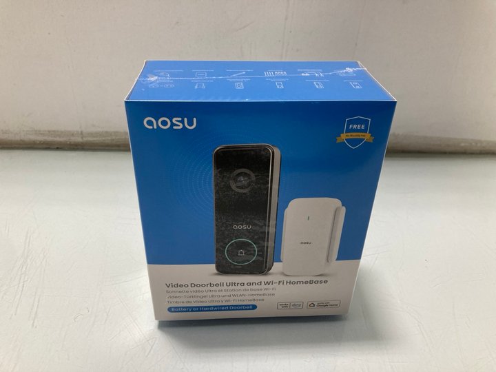 Lot 275  
            Marchington SR13 - Parcel Delivery Only 

                
AOSU VIDEO DOORBELL ULTRA AND WI-FI HOMEBASE - ORIGINAL RRP: £130.00: LOCATION - C10