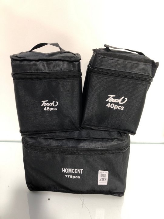 Lot 297  
            Marchington SR13 - Parcel Delivery Only 

                
3 X KIBUYE COLOURFUL ALCOHOL MARKER SETS: LOCATION - C9