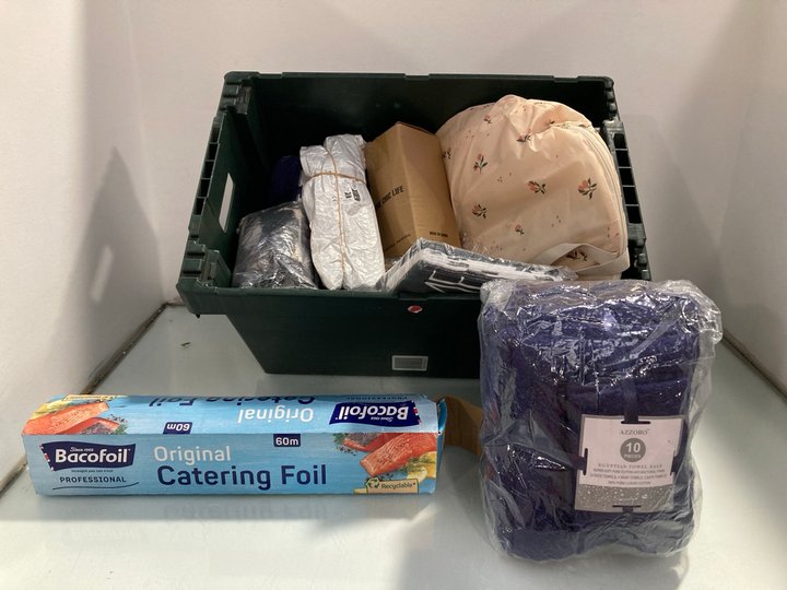 Lot 329  
            Marchington SR13 - Parcel Delivery Only 

                
QTY OF HOUSEHOLD ITEMS TO INCLUDE BACOFOIL ORIGINAL CATERING FOIL 60M: LOCATION - C8