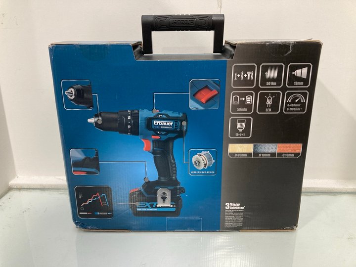 Lot 367  
            Marchington SR13 - Parcel Delivery Only 

                
ERBAUER 18V LITHIUM ION ECD18-LI-2 CORDLESS COMBI DRILL - ORIGINAL RRP £109.99: L...