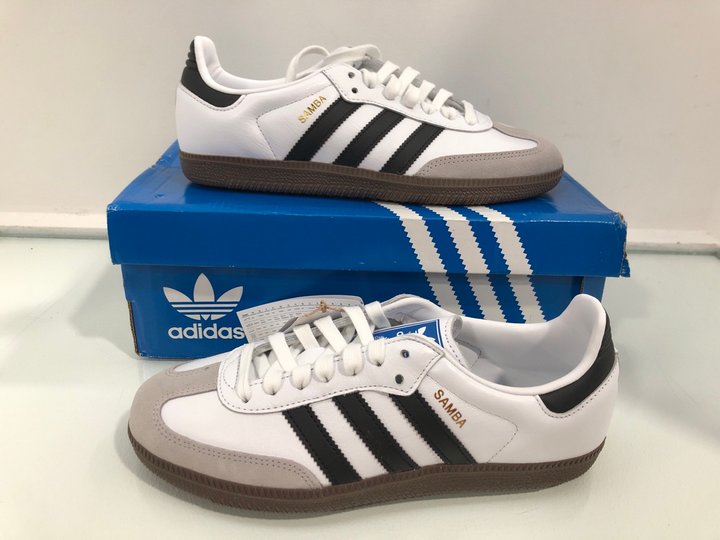 Lot 389  
            Marchington SR13 - Parcel Delivery Only 

                
ADIDAS SAMBA OG TRAINERS IN BLACK/WHITE/BROWN - SIZE UK 6.5: LOCATION - C5