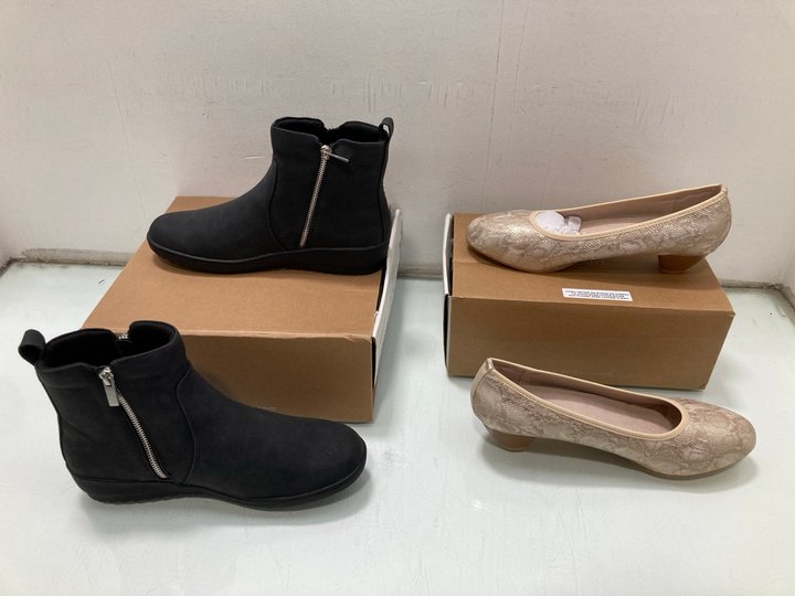 Lot 425  
            Marchington SR13 - Parcel Delivery Only 

                
DAMART WOMENS AMORTYL BOOTS IN BLACK - SIZE UK 6.5 TO INCLUDE DAMART WOMENS SNAKE...