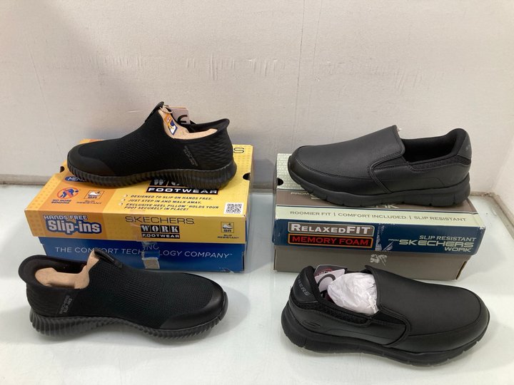 Lot 449  
            Marchington SR13 - Parcel Delivery Only 

                
SKECHERS RELAXED FIT MEMORY FOAM SHOES IN BLACK - SIZE UK 6 TO INCLUDE SKECHERS S...