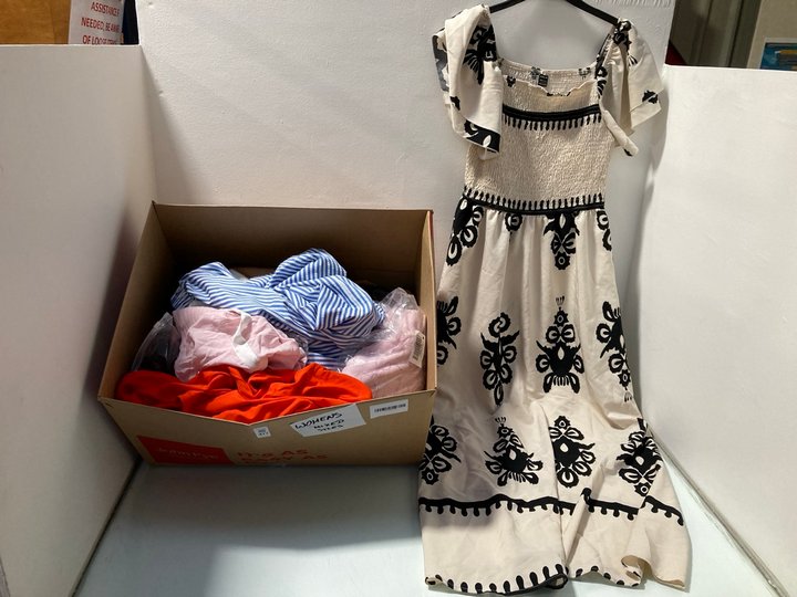 Lot 477  
            Marchington SR13 - Parcel Delivery Only 

                
QTY OF ASSORTED WOMENS CLOTHING IN VARIOUS SIZES TO INCLUDE SHEIN S/S MAXI DRESS ...