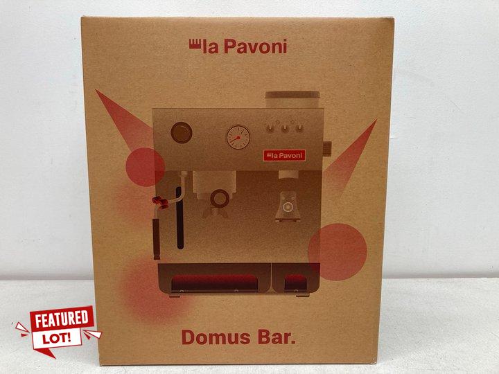 Lot 48  
            Marchington SR13 - Parcel Delivery Only 

                
ELA PAVONI ESPRESSO COFFEE MACHINE-ORIGINAL RRP £805.00: LOCATION - BOOTH