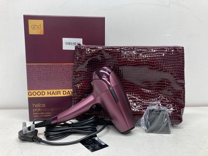 Lot 5  
            Marchington SR13 - Parcel Delivery Only 

                
GHD HELIOS PROFESSIONAL HAIRDRYER WITH MATCHING WASH BAG-ORIGINAL RRP £169.99: LO...