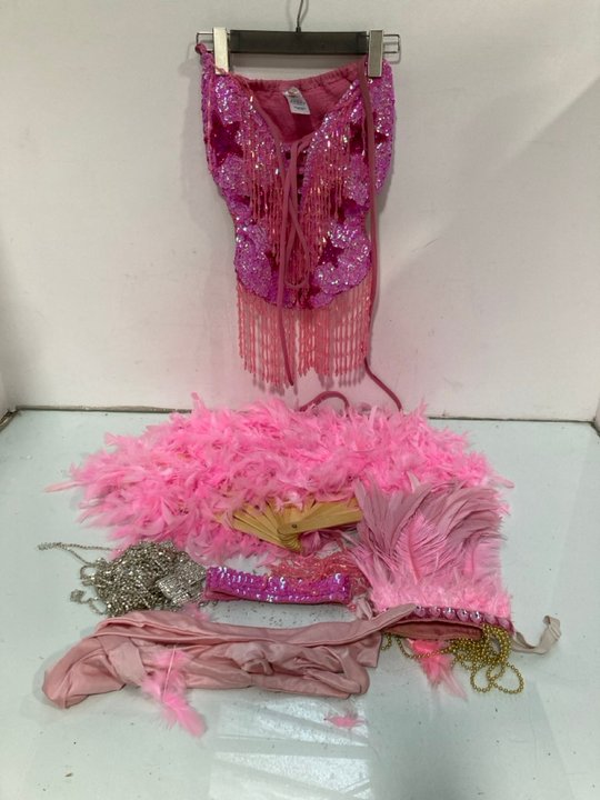 Lot 627  
            Marchington SR13 - Parcel Delivery Only 

                
CARNIVAL COSTUME IN PINK WITH SEQUINS AND BEADS: LOCATION - B8
