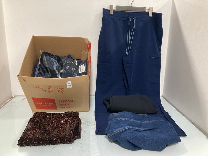 Lot 641  
            Marchington SR13 - Parcel Delivery Only 

                
QTY OF ASSORTED LADIES CLOTHING IN UK SIZE 12-14 TO INCLUDE ACAI OUTDOOR WEAR THE...