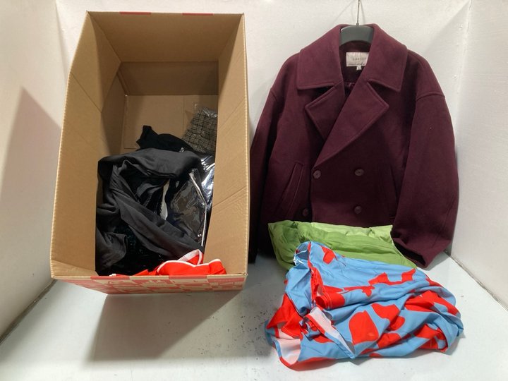 Lot 665  
            Marchington SR13 - Parcel Delivery Only 

                
QTY OF ASSORTED LADIES CLOTHING IN UK SIZE 8-10 TO INCLUDE COSTES SHORT BLAZER IN...