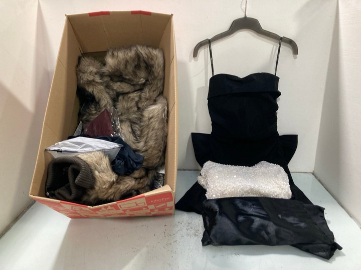 Lot 668  
            Marchington SR13 - Parcel Delivery Only 

                
QTY OF ASSORTED LADIES CLOTHING IN UK SIZE 8-10 TO INCLUDE TFNC LONDON NADIA DRES...