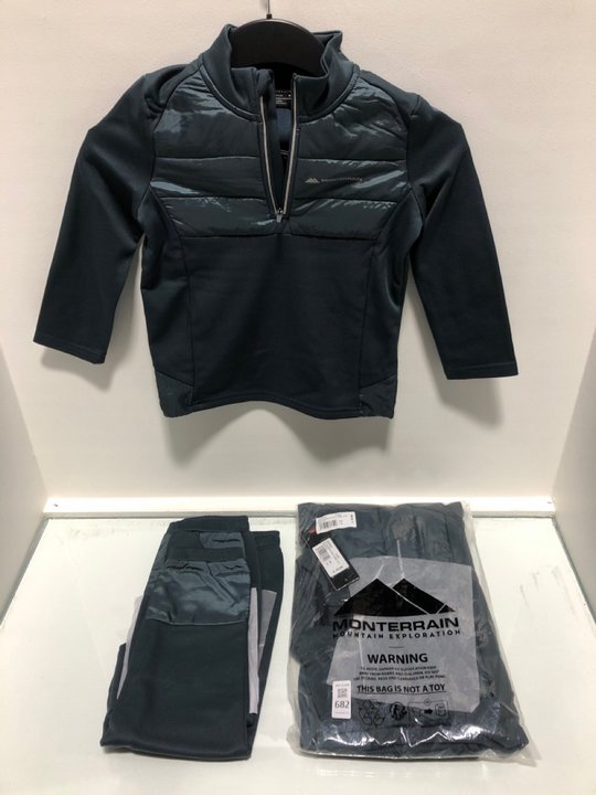 Lot 682  
            Marchington SR13 - Parcel Delivery Only 

                
2 XMONTERRAIN CHILDRENS NURSERY FLEET 1/4 ZIP POLY TRACKSUITS IN DARK SLATE-AGE 6...
