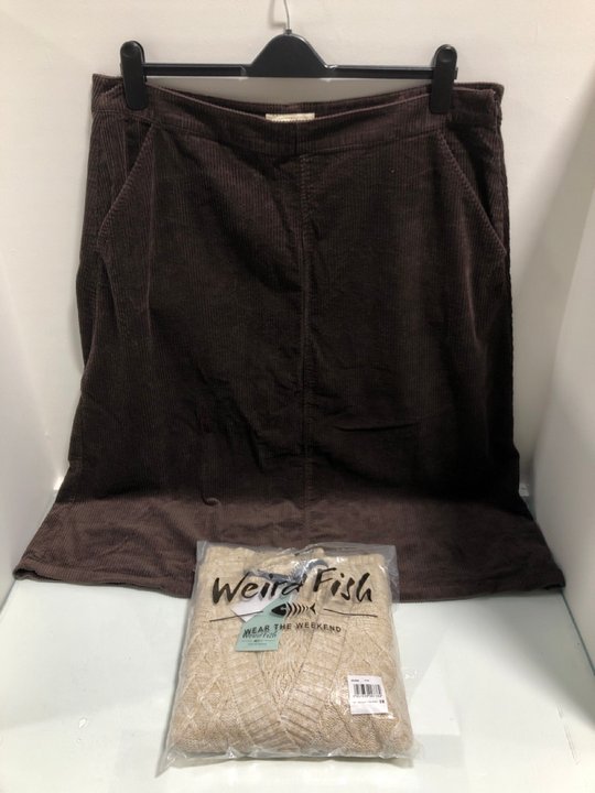 Lot 694  
            Marchington SR13 - Parcel Delivery Only 

                
SEASALT CORNWALL WINDOW WREN SKIRT IN BURNT WOOD-UK SIZE 20-ORIGINAL RRP £69.95 T...