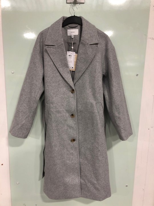Lot 703  
            Marchington SR13 - Parcel Delivery Only 

                
VILLA CLAUDIA LONG COAT IN LIGHT GREY MELANGE -UK SIZE 38"-ORIGINAL RRP £76.00: L...