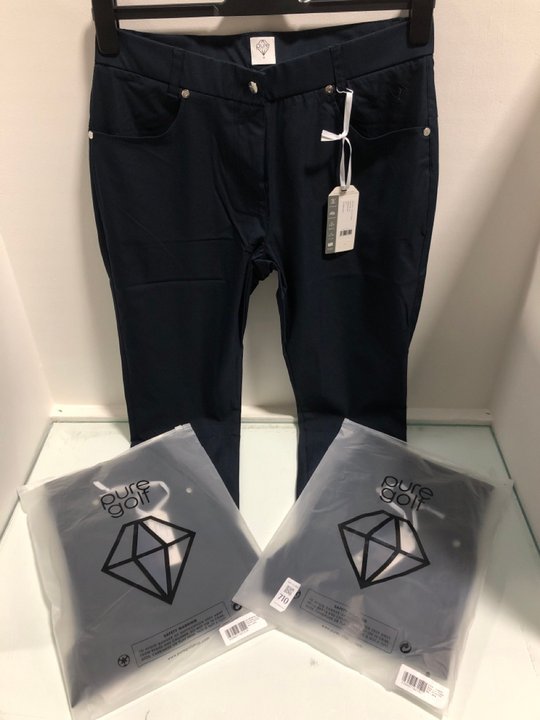 Lot 710  
            Marchington SR13 - Parcel Delivery Only 

                
3 X PAIRS OF PURE GOLF TRUST2 TROUSERS IN NAVY-UK SIZE 29"-ORIGINAL COMBINED RRP ...