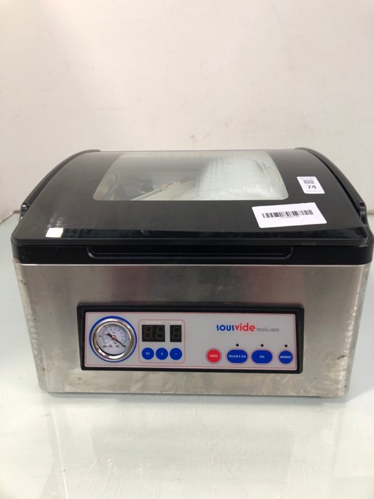 Lot 74  
            Marchington SR13 - Parcel Delivery Only 

                
SOUSVIDE GASTRONOMY PLUS IVIDE CHAMBER VACUUM SEALER: LOCATION - D15