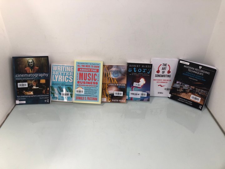 Lot 75  
            Marchington SR13 - Parcel Delivery Only 

                
7 X ASSORTED BOOKS TO INCLUDE ROBERT MCKEE STORY: LOCATION - D15