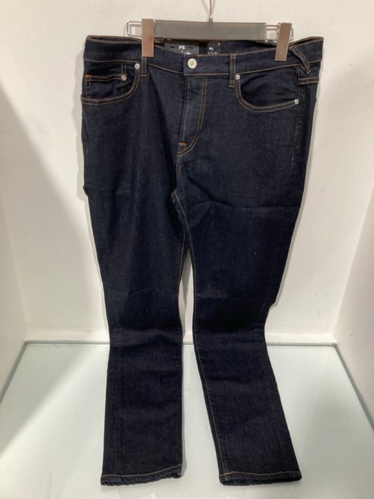 Lot 791  
            Marchington SR13 - Parcel Delivery Only 

                
PAUL SMITH MENS SLIM FIT JEANS IN DARK BLUE - SIZE UK 34W - ORIGINAL RRP £140: LO...