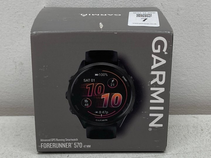 Lot 7  
            Marchington SR13 - Parcel Delivery Only 

                
GARMIN FORERUNNER 570 ADVANCED GPS RUNNING SMARTWATCH-ORIGINAL RRP £413.00: LOCAT...