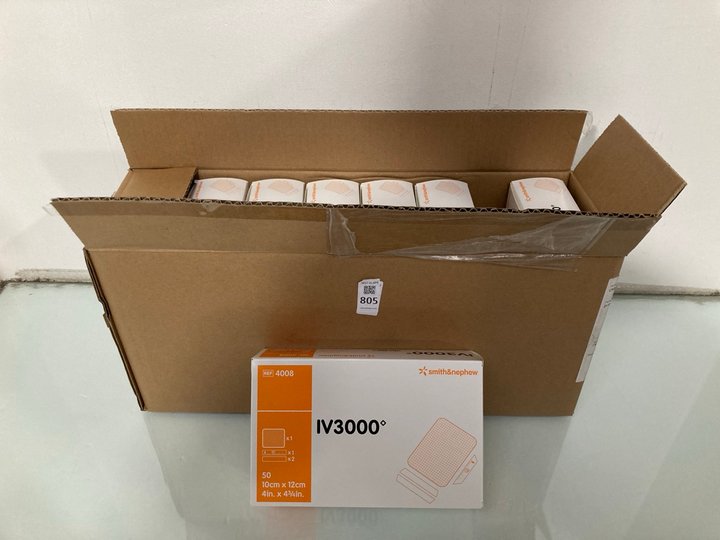 Lot 805  
            Marchington SR13 - Parcel Delivery Only 

                
QTY OF 50 PACK SMITH & NEPHEW IV3000 DRESSINGS: LOCATION - D1