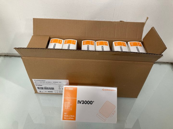 Lot 823  
            Marchington SR13 - Parcel Delivery Only 

                
QTY OF 50 PACK IV300 WOUND DRESSINGS: LOCATION - D2