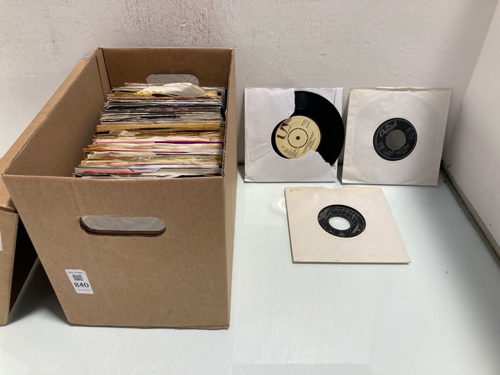Lot 840  
            Marchington SR13 - Parcel Delivery Only 

                
A COLLECTION OF 120 VINYL 45RPM VINTAGE SINGLES FROM THE 1960S 70S AND 80S: LOCAT...