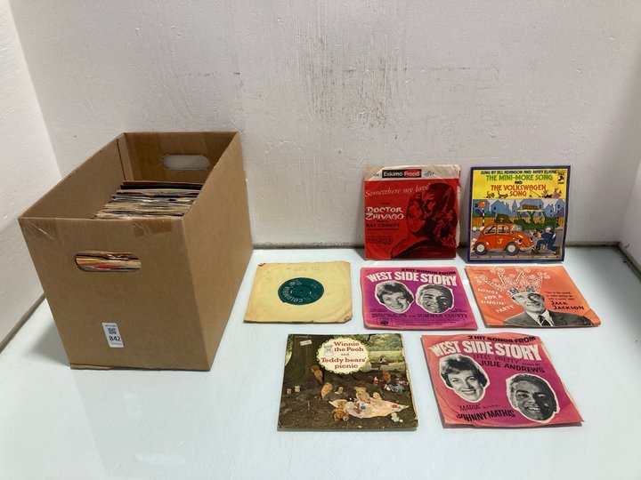 Lot 842  
            Marchington SR13 - Parcel Delivery Only 

                
A COLLECTION OF 120 VINYL 45RPM VINTAGE SINGLES FROM THE 1960S 70S AND 80S: LOCAT...