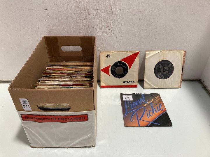 Lot 844  
            Marchington SR13 - Parcel Delivery Only 

                
A COLLECTION OF 120 VINYL 45RPM VINTAGE SINGLES FROM THE 1960S 70S AND 80S: LOCAT...