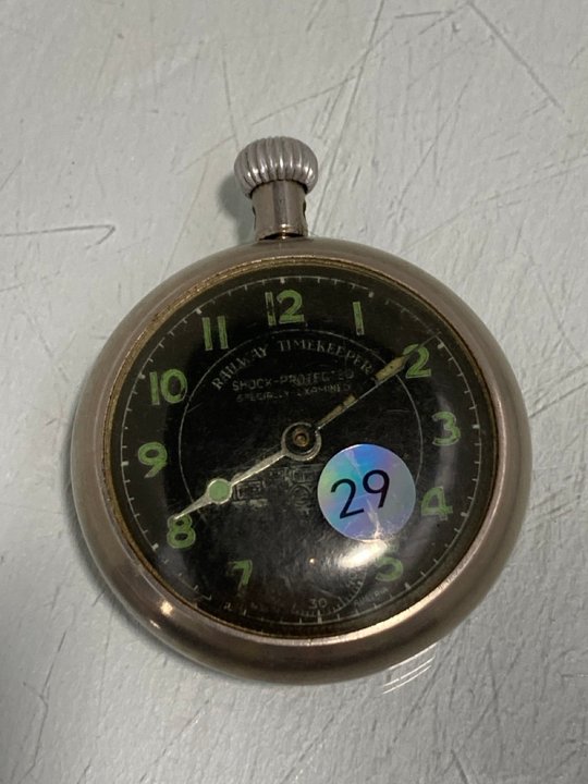 Lot 864  
            Marchington SR13 - Parcel Delivery Only 

                
AN AUSTRIAN 'RAILWAY TIMEKEEPER' ANTIQUE POCKET WATCH: LOCATION - D3