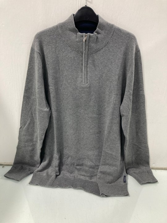 Lot 891  
            Marchington SR13 - Parcel Delivery Only 

                
THE ORIGINAL BEN SHERMAN FUNNEL NECK JUMPER IN GREY MARL-UK SIZE M-ORIGINAL RRP £...