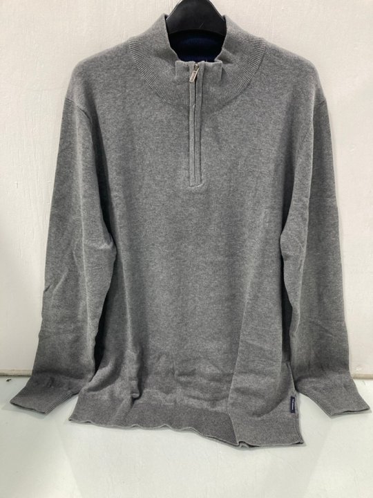 Lot 894  
            Marchington SR13 - Parcel Delivery Only 

                
THE ORIGINAL BEN SHERMAN FUNNEL NECK JUMPER IN GREY MARL-UK SIZE L-ORIGINAL RRP £...
