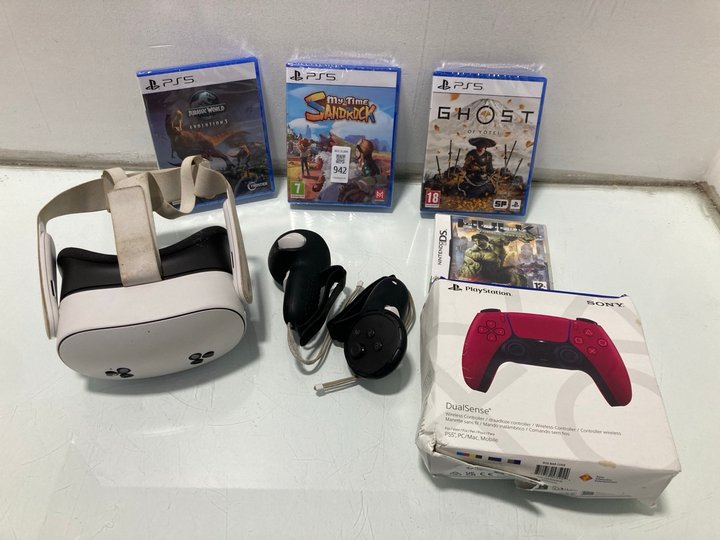 Lot 942  
            Marchington SR13 - Parcel Delivery Only 

                
6 X ASSORTED TECH & GAMING ITEMS TO INCLUDE GHOST OF YOTEI FOR PS5 (18+ ID REQUIR...