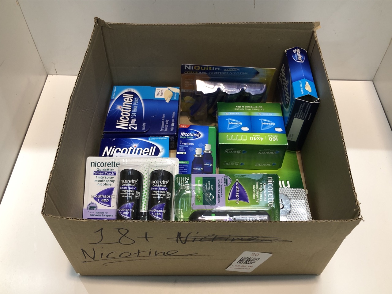 Lot 20  
            Edinburgh SR22 - Collection Only 

                
QUANTITY OF ITEMS TO INCLUDE NICOTINELL NICOTINE 21 MG 21 PATCHES, NICOTINE PATCH...