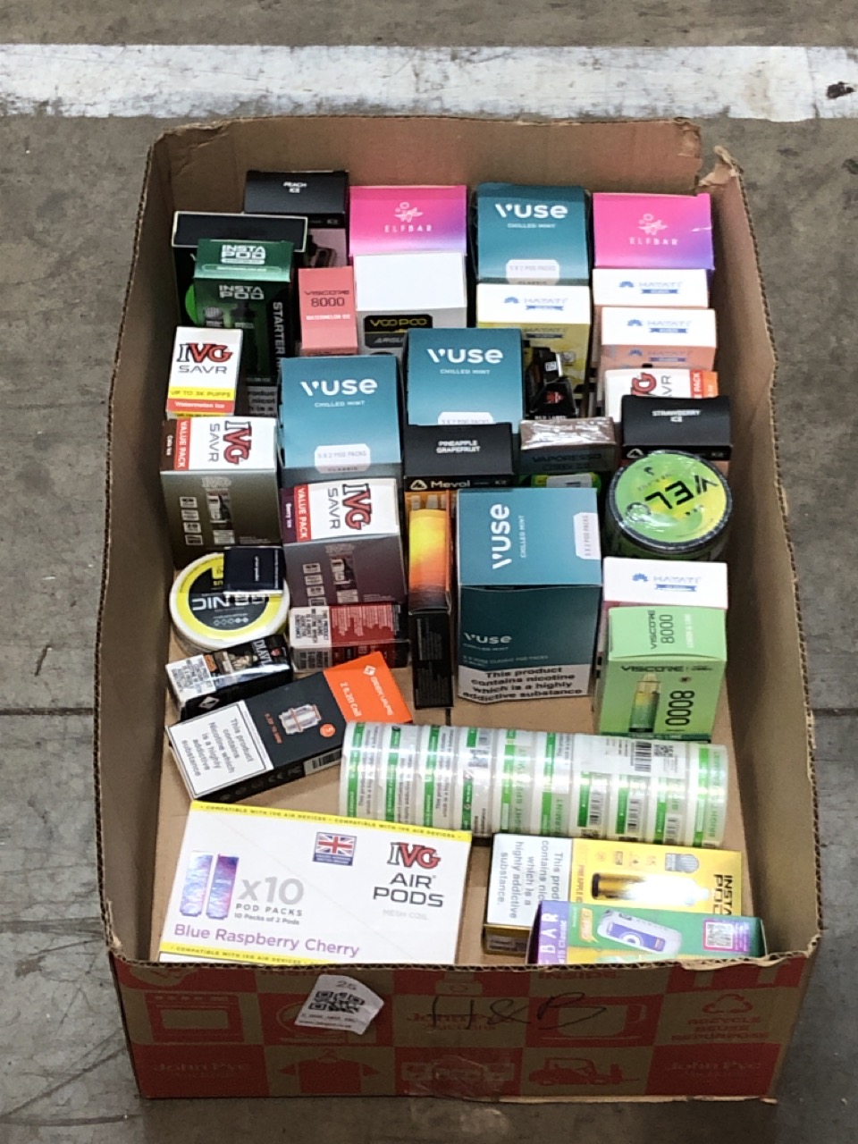 Lot 25  
            Edinburgh SR22 - Collection Only 

                
QUANTITY OF ITEMS TO INCLUDE VELO LIME FLAME 8MG UK (18+ REQUIRED) - COLLECTION O...