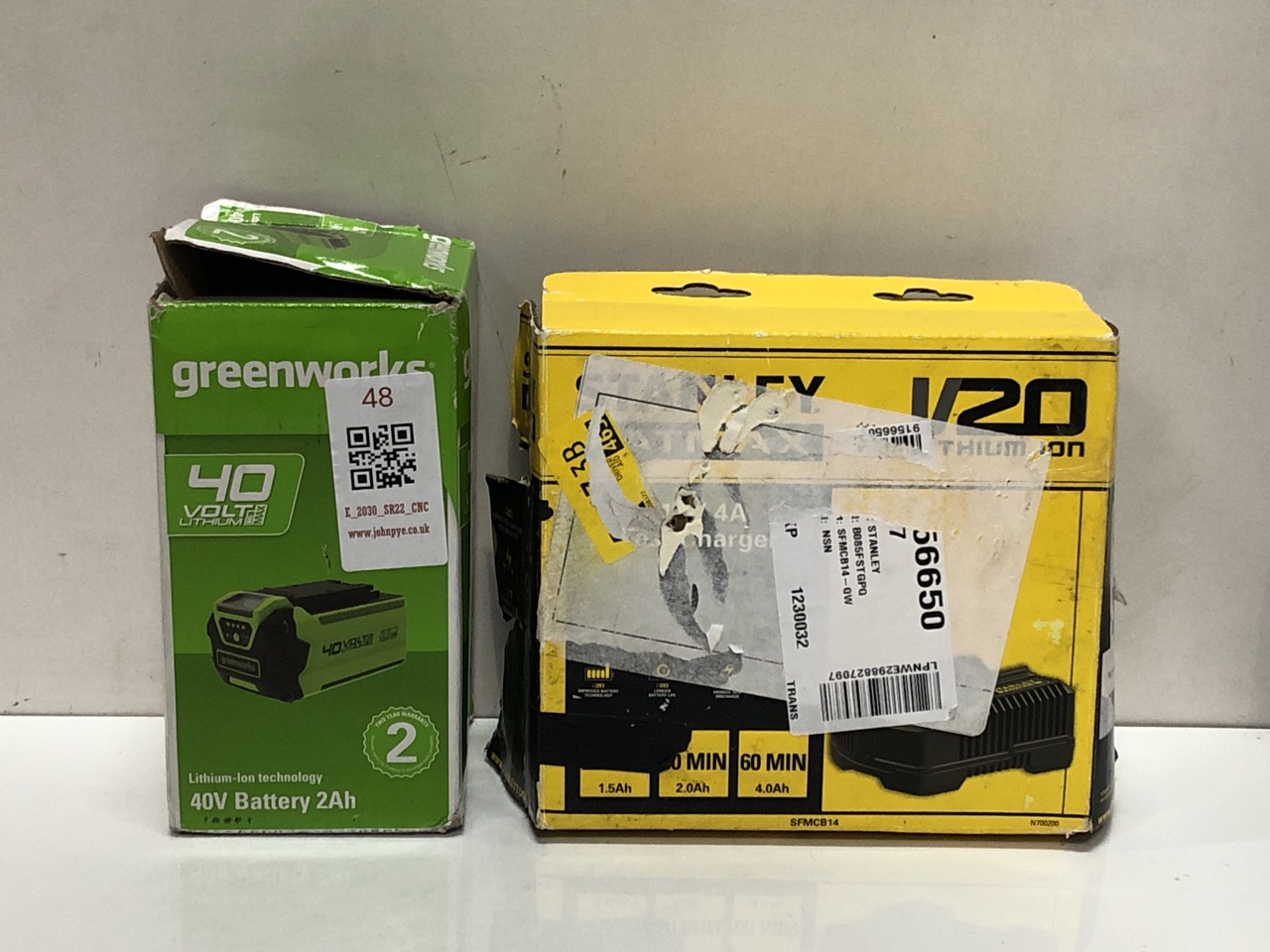Lot 48  
            Edinburgh SR22 - Collection Only 

                
GREENWORKS 40V BATTERY. ORIGINAL GREENWORKS 2AH POWERFUL LITHIUM-ION BATTERY G40B...