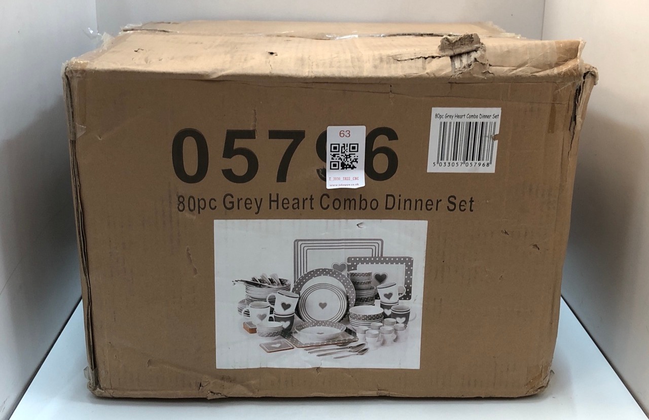 Lot 63  
            Edinburgh SR22 - Collection Only 

                
WATERSIDE - GREY HEART COMBO DINNERWARE - COLLECTION ONLY - LOCATION RIGHT RACK