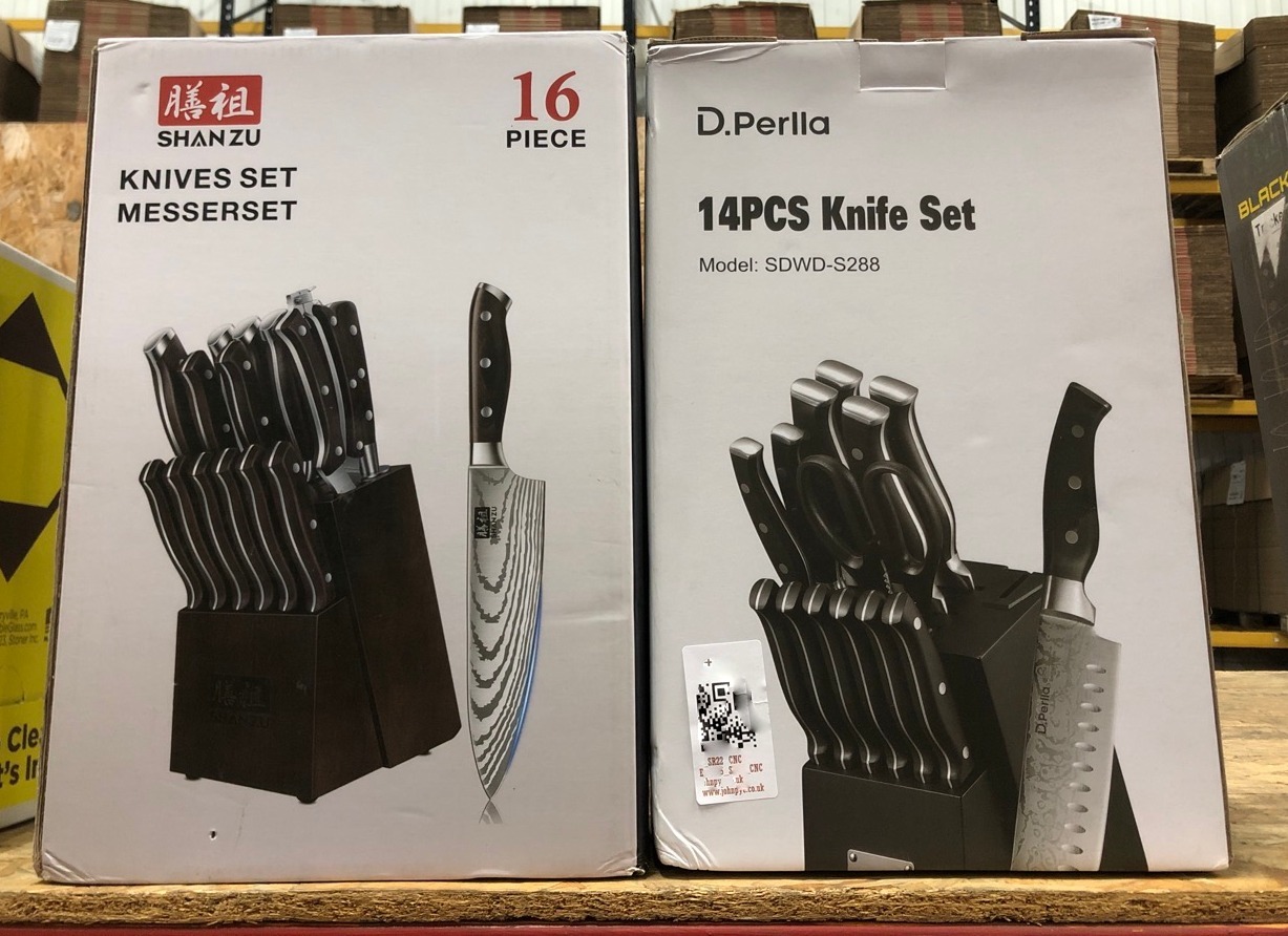 Lot 6  
            Edinburgh SR22 - Collection Only 

                
SHAN ZU KNIVES, JAPANESE KITCHEN KNIFE WITH BLOCK HIGH CARBON STAINLESS STEEL ULT...