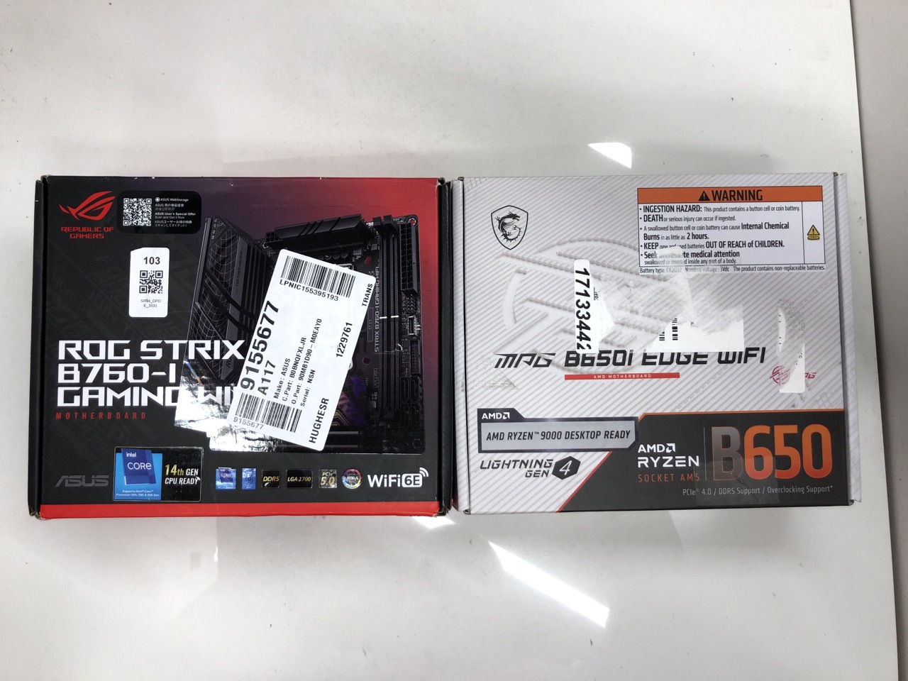 Lot 103  
            Edinburgh SR34 - Delivery Only 

                
MSI MPG B650I EDGE WIFI MOTHERBOARD, MINI-ITX - SUPPORTS AMD RYZEN 9000 SERIES CP...