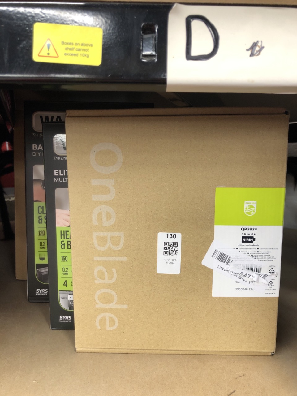 Lot 130  
            Edinburgh SR34 - Delivery Only 

                
QUANTITY OF HEALTH & BEAUTY ITEMS TO INCLUDE PHILIPS ONEBLADE HYBRID 360 BLADE TE...