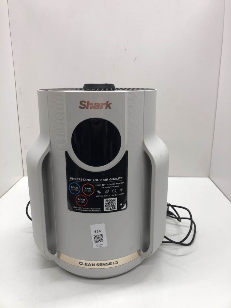 Lot 134  
            Edinburgh SR34 - Delivery Only 

                
SHARK AIR PURIFIER WITH CLEAN SENSE IQ TECHNOLOGY: LOCATION - RACK A