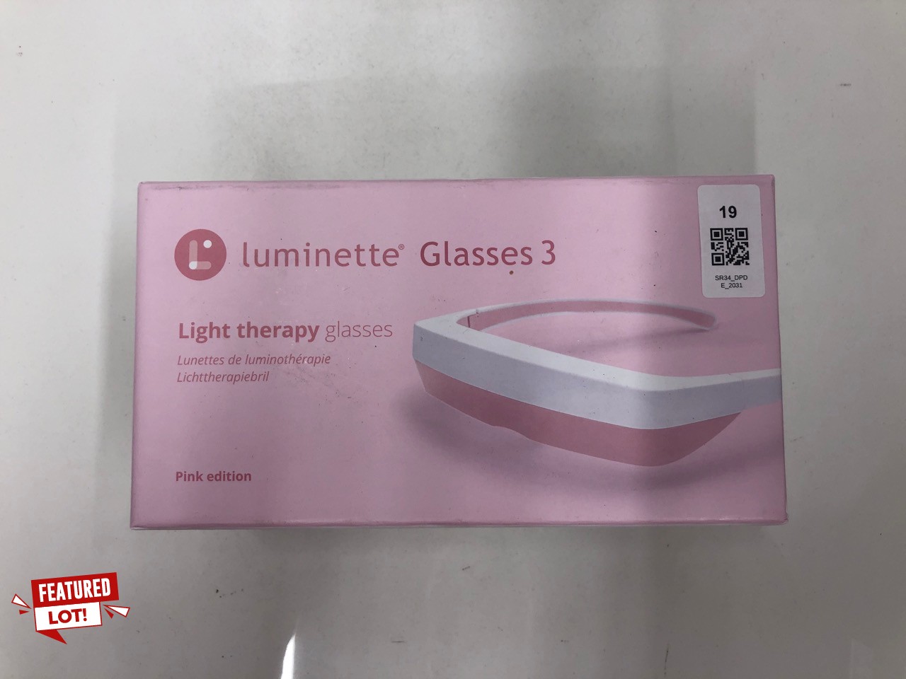 Lot 19  
            Edinburgh SR34 - Delivery Only 

                
LUMINETTE 3 LIGHT THERAPY GLASSES – WEARABLE LIGHT THERAPY LAMP – NATURAL RELIEF ...
